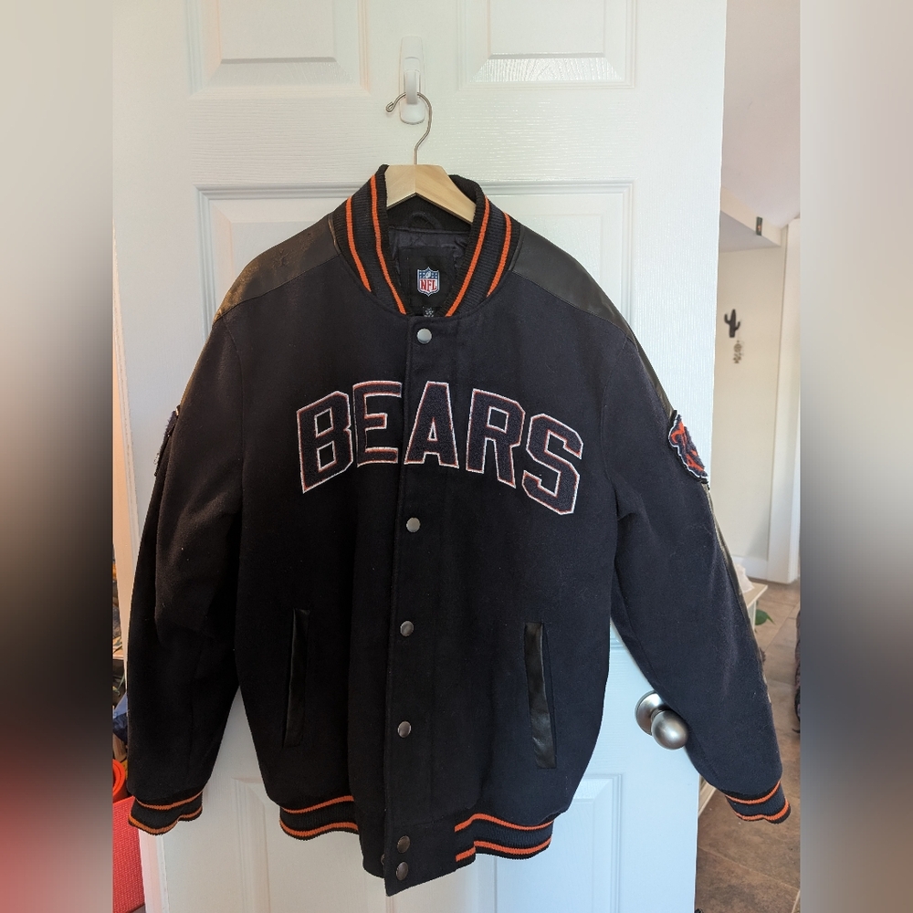 NFL Chicago Bears Black Varsity Jacket